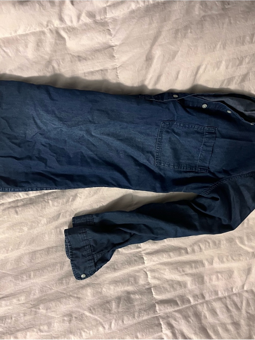 Old Navy Navy Blue Long-Sleeve Shirt Dress